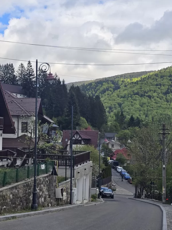 Sinaia. Kalnu pilsētiņas ainava.